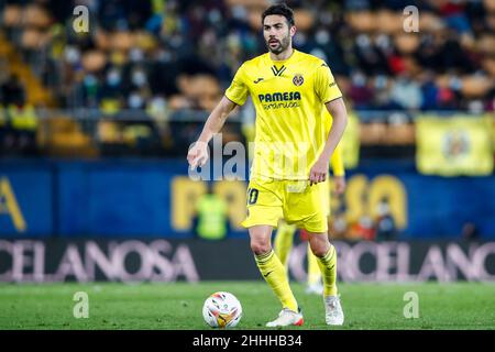 22th gennaio 2022; Estadio la Ceramica, Vila Real, Spagna; la Liga Football, Villarreal CF contro RCD Mallorca; Vicente Iborra di Villarreal CF Foto Stock