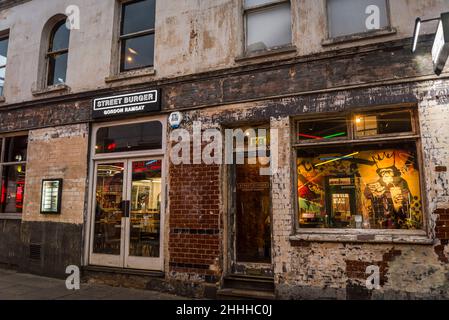 Street Burger, ristorante Gordon Ramsey a Islington, Londra, Inghilterra, Regno Unito Foto Stock