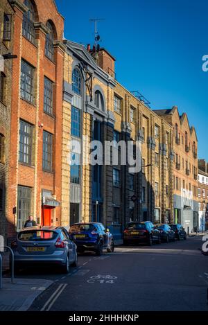 Magazzini convertiti in Tanner Street, Bermondsey, Londra, Inghilterra, Regno Unito Foto Stock