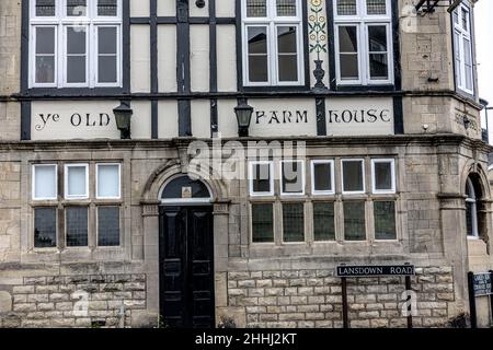 Voi Olde fattoria a Lansdown Foto Stock