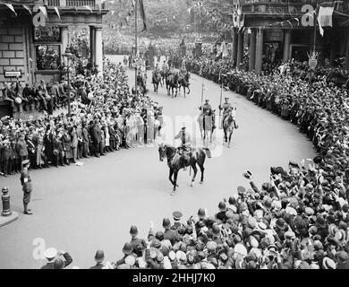 Vittoria di Londra marzo. Field Marshall Sir Douglas Haig nella processione. Maggio 1919 Foto Stock