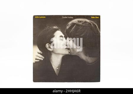 Copertina da 12 pollici in vinile LP da copertina a doppia fantasia di John Lennon e Yoko ono Foto Stock
