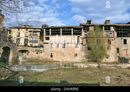 Città vecchia di Vic nella regione di Osona, provincia di Barcellona, Catalogna, Spagna Foto Stock