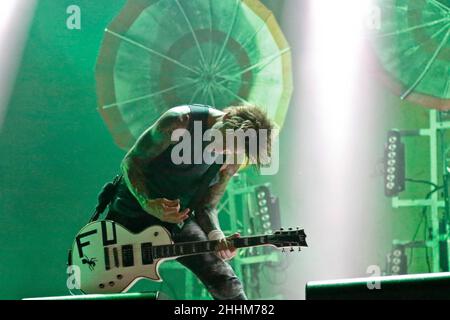 09 agosto 2015 - Corea del Sud, Incheon : Prodigy suona sul palco durante il Pentaport Rock Festival 10th a Incheon, Corea del Sud. Foto Stock