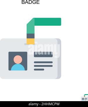 Badge Simple vector icon.Perfect color modern pictogram on editable stroke. Badge icons for your business project Illustrazione Vettoriale