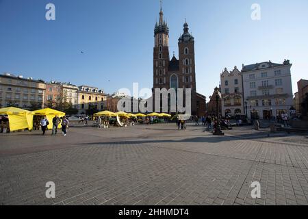 Basilica di Santa Maria a Cracovia, Polonia Foto Stock