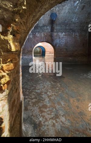 Cisterne romane, fermo, Marche, Italia, Europa Foto Stock