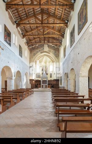 Abbazia di San Salvatore di Montecorona, Umbertide, Umbria, Italia, Europa Foto Stock