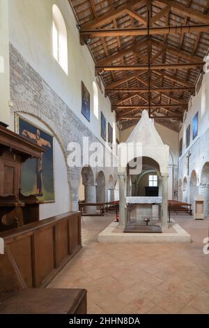 Abbazia di San Salvatore di Montecorona, Umbertide, Umbria, Italia, Europa Foto Stock