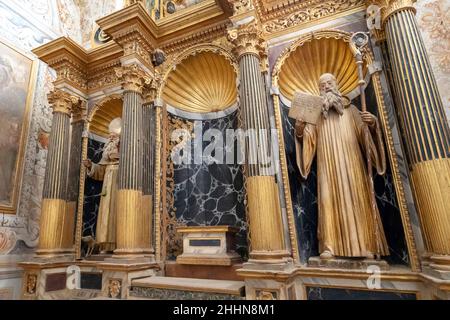 Abbazia di San Salvatore di Montecorona, Umbertide, Umbria, Italia, Europa Foto Stock