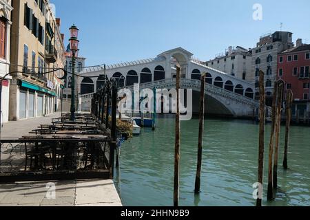 Una vista generale del Canal Grande di Venezia. Foto Stock