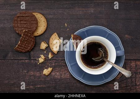 Caffè e biscotti Foto Stock