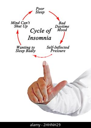 Componenti del ciclo di Insomnia Foto Stock