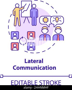 Icona del concetto di comunicazione laterale Illustrazione Vettoriale