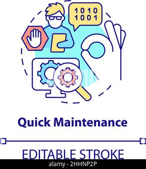 Icona del concetto di manutenzione rapida Illustrazione Vettoriale