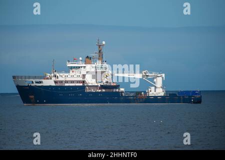 Nave di supporto faro Pharos Foto Stock