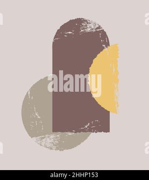 Illustrazione astratta e stampa moderna per logo design, copertina, disegno. Illustrazione Vettoriale