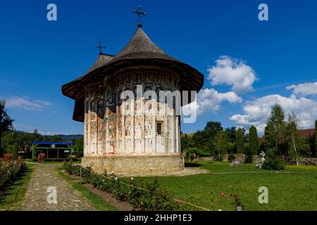 Il monastero di Humor in Romania Foto Stock