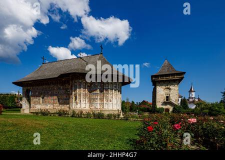 Il monastero di Humor in Romania Foto Stock