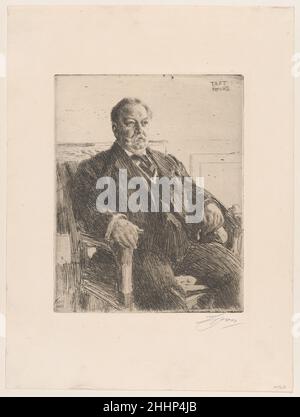 Presidente William Howard Taft 1911 Anders Zorn svedese. Presidente William Howard Taft. Anders Zorn (svedese, Mora 1860–1920 Mora). 1911. Attacco; quarto stato di quattro. William Howard Taft (americano, Cincinnati, Ohio 1857–1930 Washington, D.C.). Stampa Foto Stock