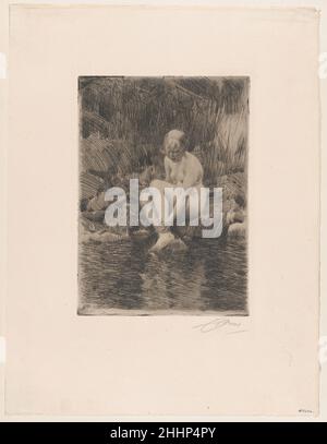 Dagmar 1912 Anders Zorn svedese. Dagmar. Anders Zorn (svedese, Mora 1860–1920 Mora). 1912. Disincrostazione; solo stato. Stampa Foto Stock