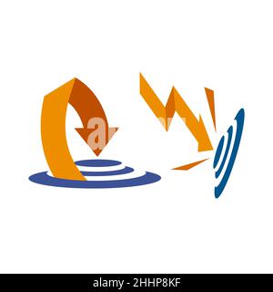 Icona freccia di destinazione piatta per la progettazione dell'elemento. Illustrazione vettoriale EPS.8 EPS.10 Illustrazione Vettoriale