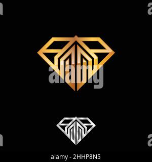 Logo di design a diamante per l'industria edile simbolo icona del logo. Illustrazione vettoriale EPS.8 EPS.10 Illustrazione Vettoriale
