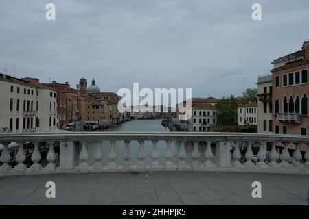 Una vista generale del Canal Grande di Venezia. Foto Stock