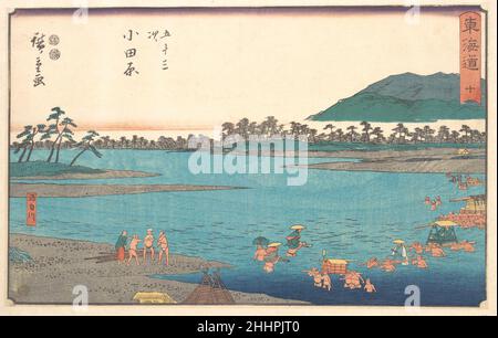 Odawara ca. 1840 Utagawa Hiroshige Giapponese. Odawara. Utagawa Hiroshige (Giapponese, Tokyo (Edo) 1797–1858 Tokyo (Edo)). Giappone. CA. 1840. Stampa woodblock; inchiostro e colore su carta. Periodo Edo (1615–1868). Stampa Foto Stock