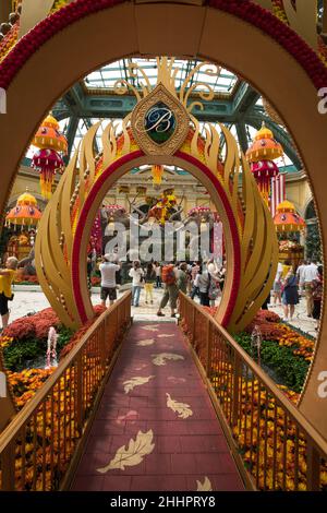 Las Vegas, Stati Uniti. 26 Set 2019. Bellagio Hotel and Casino mostra d'estate indiana nei Giardini Botanici. Foto Stock