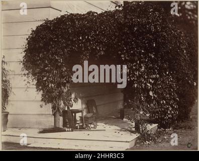 American Creeper, Blake House 1860 Alfred Capel Cure British. American Creeper, Blake House. Alfred Capel Cure (British, 1826–1896). 1860. Stampa in argento albume da negativo su carta. Fotografie Foto Stock