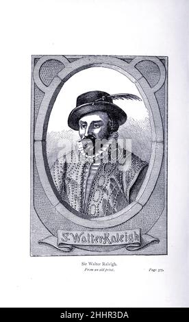 Sir Walter Ralegh (c.. Raleigh (1552 – 29 ottobre 1618) è stato un . Una delle figure più notevoli dell'era elisabettiana, ha giocato un ruolo guida nella colonizzazione inglese del Nord America, ribellione soppressa in Irlanda, ha aiutato a difendere l'Inghilterra durante l'Armada spagnola ed ha tenuto le posizioni politiche sotto Elizabeth I. dall'esplorazione del mondo, viaggi celebrati e viaggiatori, Celebrato viaggio di Jules Verne nonfiction. Pubblicato in tre volumi dal 1878 al 1880, celebrato viaggi e viaggiatori è una storia dell'esplorazione Foto Stock