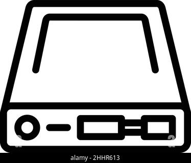 Vettore di contorno dell'icona del centro commerciale computer. Memorizza il laptop. Vendita al dettaglio online Illustrazione Vettoriale