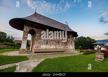 Il monastero di Humor in Romania Foto Stock