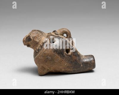 Ceramica Whistle data incerta Costa Rica. Il Whistle di ceramica. Costa Rica. Data incerta. Argilla. Precolombiano. Costa Rica. Aerophone-Whistle Flauto-fischio Foto Stock