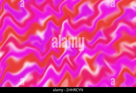 Illustrazione di linee sfumate viola e rosse ondulate per uno sfondo astratto Foto Stock