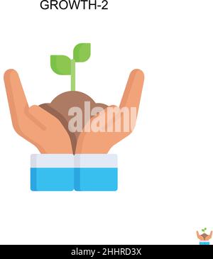 Growth-2 semplice icona vettoriale.colore perfetto pittogramma moderno su tratto modificabile. Growth-2 icone per il vostro progetto di business Illustrazione Vettoriale