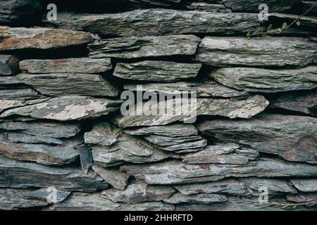 Texture parete in pietra naturale. Ardesia pietra sfondo. Foto Stock