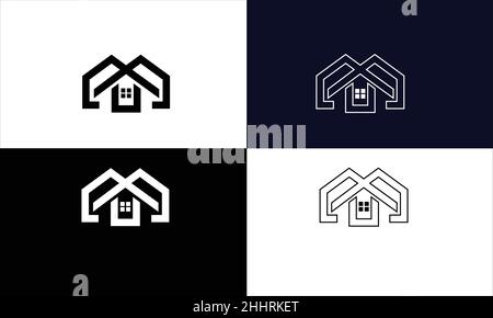 Design del logo immobiliare per le aziende Illustrazione Vettoriale