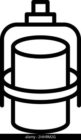 Ruote in alluminio produzione icona contorno vettore. Vettura a ruote. Cerchione pneumatico Illustrazione Vettoriale