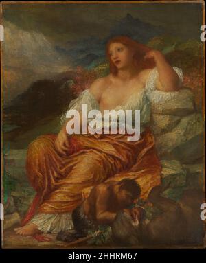 Ariadne 1894 George Frederic Watts British. Ariadne. George Frederic Watts (British, Londra 1817–1904 Londra). 1894. Olio su tela. Dipinti Foto Stock