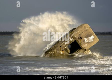 Le Blockhaus du Hourdel Foto Stock