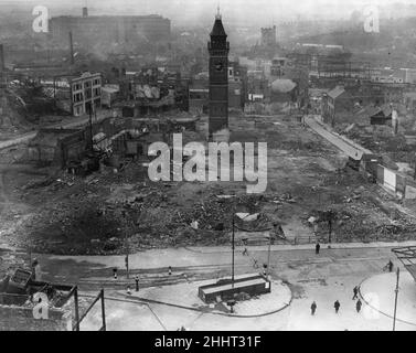 Il rovinoso del centro di Coventry un paio di giorni dopo il pesante raid della Luftwaffe il 14th novembre 1940. Foto Stock