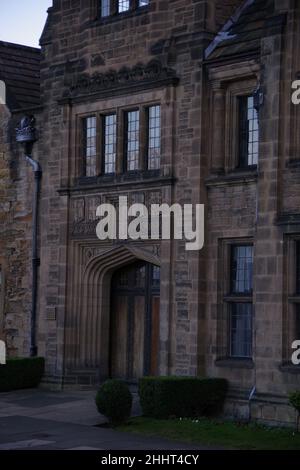 Cattedrale di Durham e Biblioteca Universitaria, Durham, Inghilterra Foto Stock