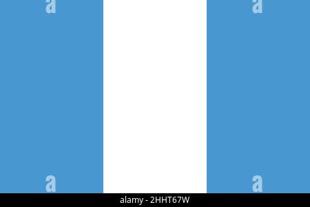 Bandiera del Guatemala. Flag vettoriale civile con colori ufficiali e proporzione corretta Illustrazione Vettoriale