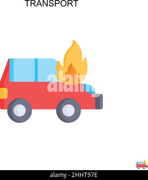 Trasporti semplice vettore icona.colore perfetto pittogramma moderno su tratto modificabile. Icone di trasporto per il vostro progetto aziendale Illustrazione Vettoriale