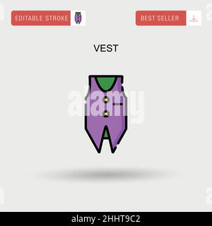 Vest Simple vector icon. Stock Vector