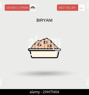 Icona vettore semplice Biryani. Illustrazione Vettoriale