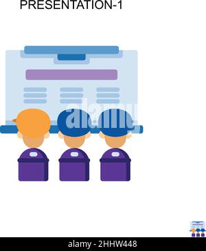 Presentation-1 icona vettoriale semplice.colore perfetto pittogramma moderno su tratto modificabile. Presentation-1 icone per il vostro progetto aziendale Illustrazione Vettoriale
