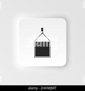 Gru, icona pneumatica di costruzione adatta per info grafiche, siti web e supporti di stampa e interfacce. Icona vettore linea pneumatico. Sul backgro bianco Illustrazione Vettoriale